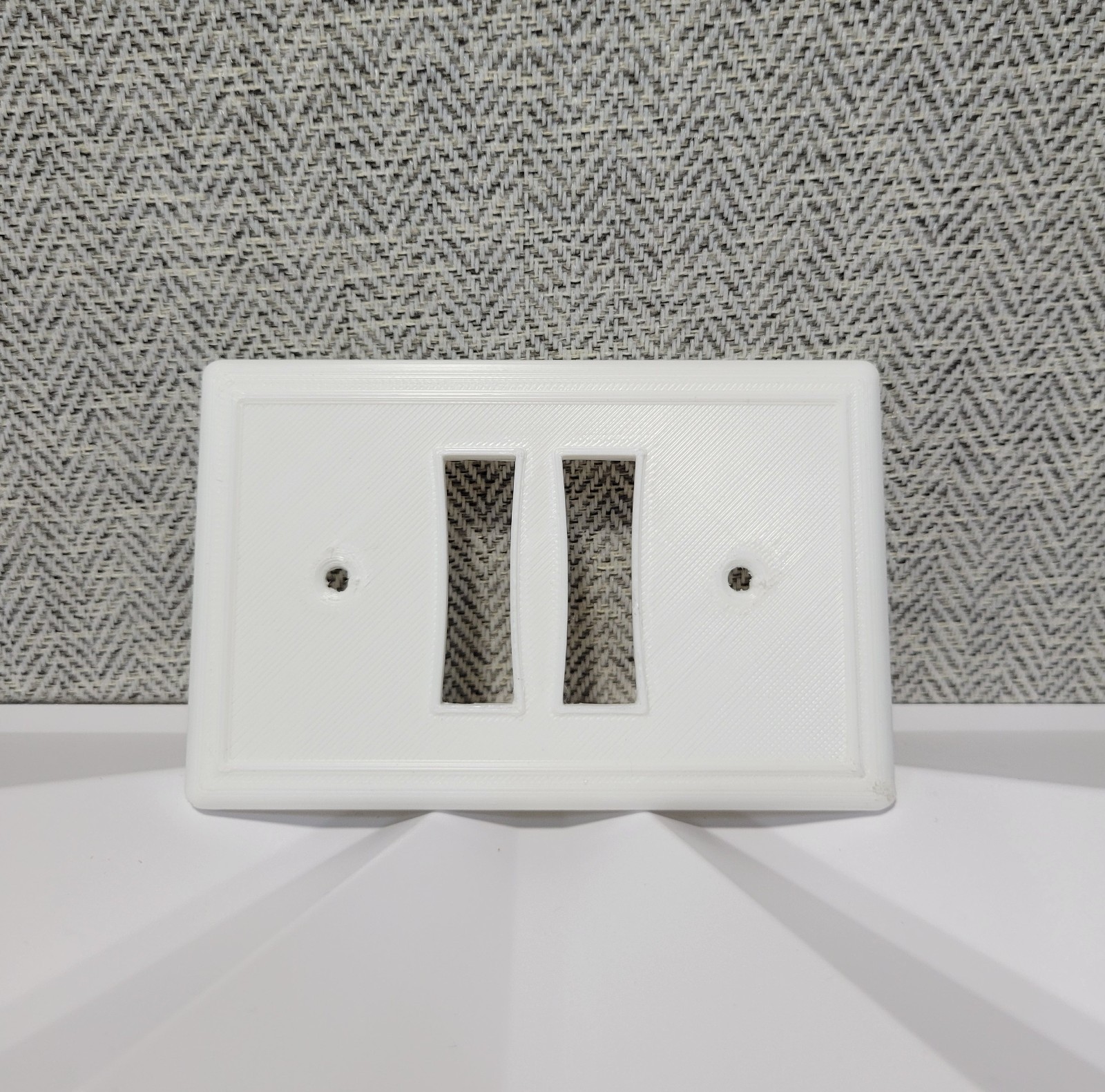 WHITE ONLY Duplex (2) Remcon Switch Plate Low Voltage Cover