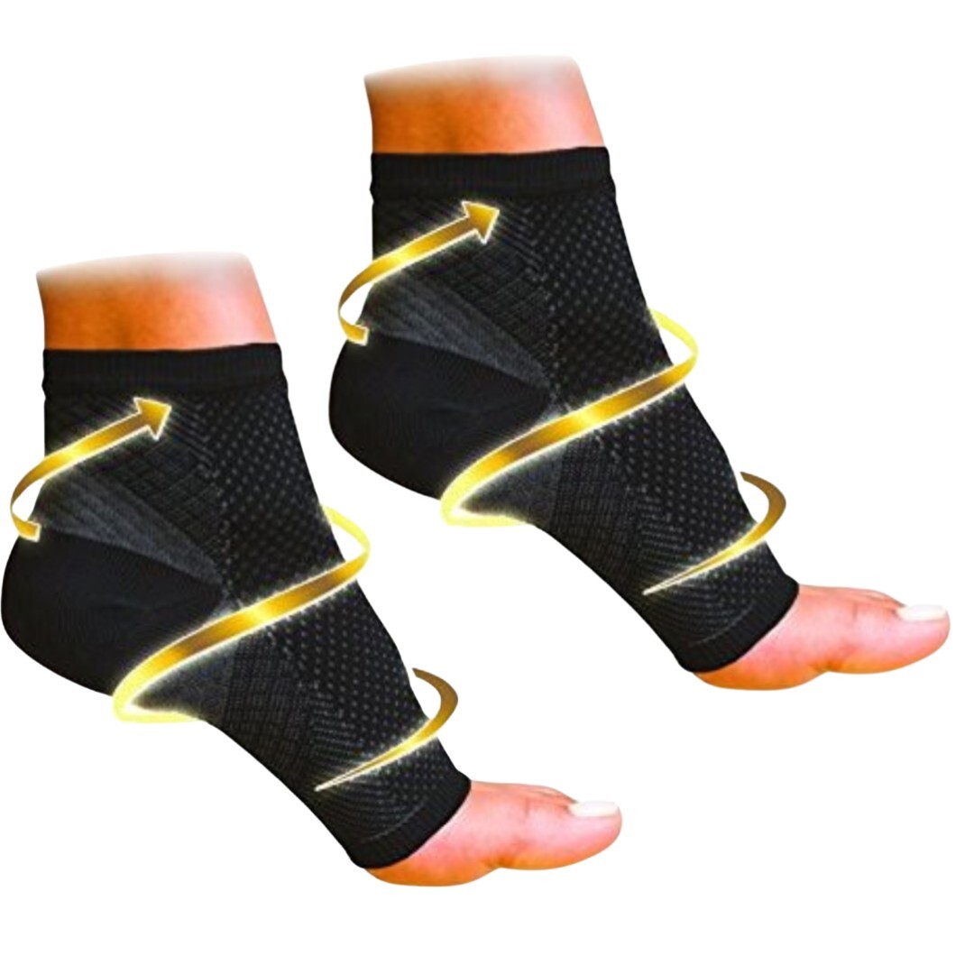 2x Foot Angel Anti-Fatigue Compression Foot Sleeves  Sz S/M
