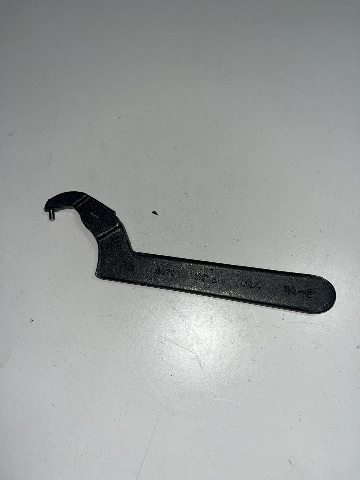 Martin Tools 3/4" to 2" Adjustable Pin Spanner Wrench 0471 1/8" Hook Pin US Made