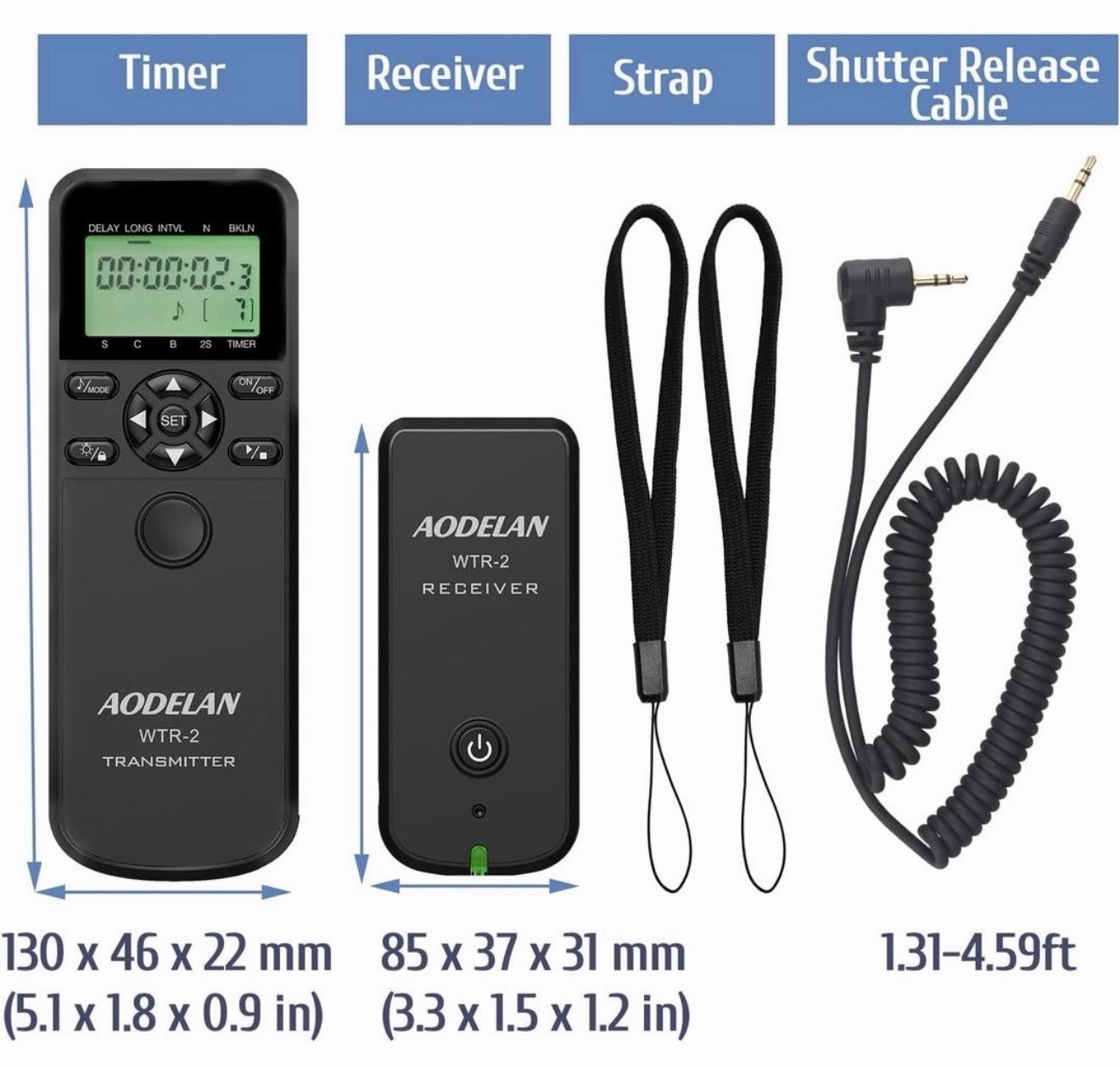 Wireless Camera Remote Timer Intervalometer For Canon EOSR RP R6 Ra 90D 250D