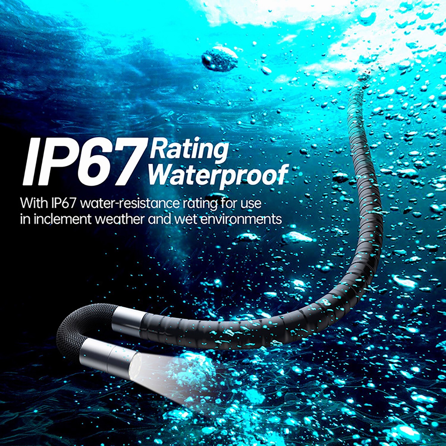 Articulating Borescope Endoscope Inspection Camera w/ Two-Way Articulation Head