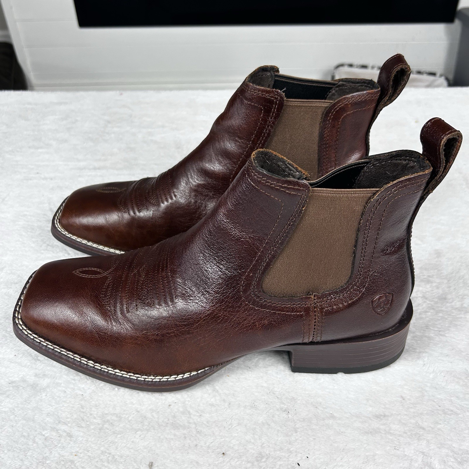Ariat Booker Ultra Square Toe Western Boots Men's Size 11D Royal Brown Leather