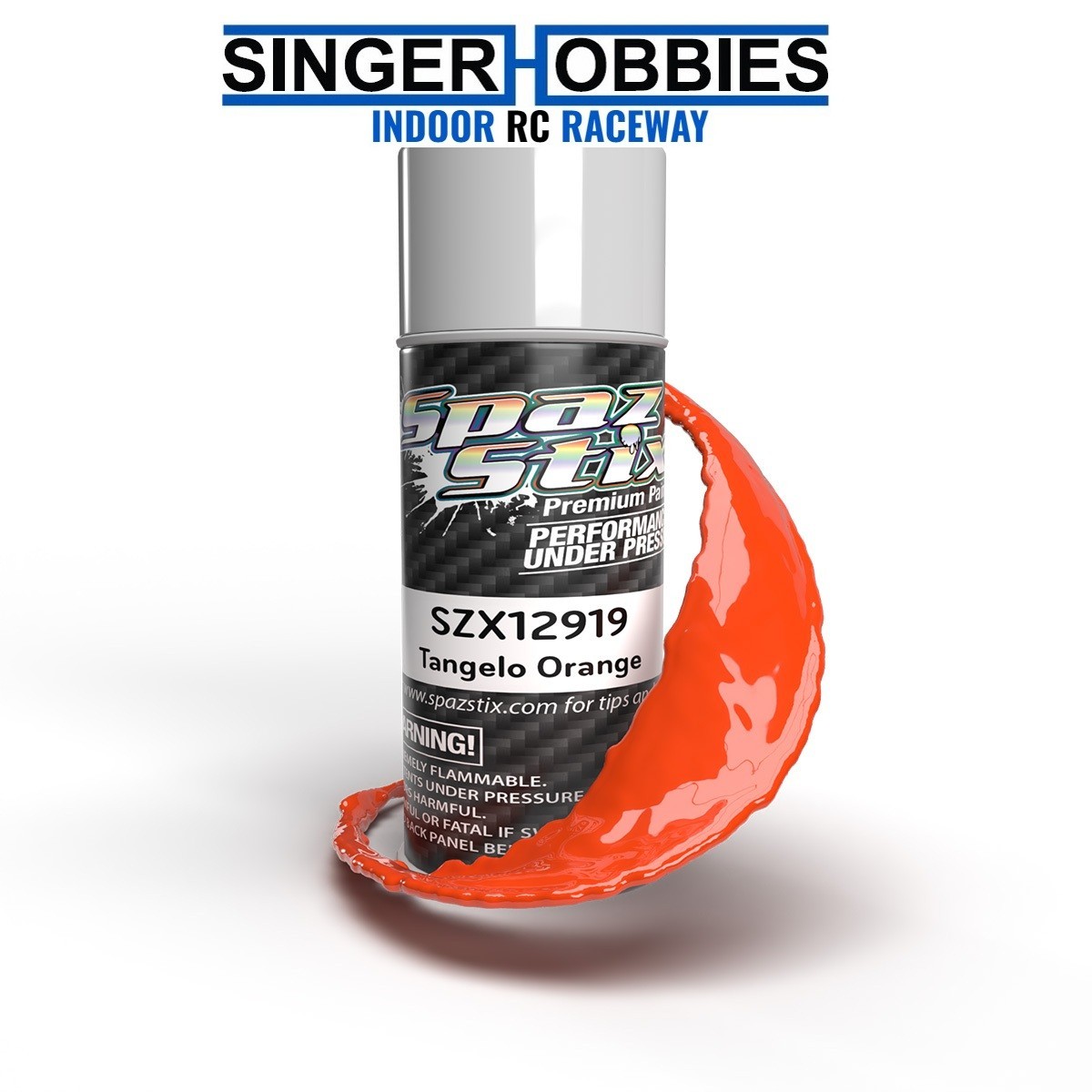 SPAZ STIX SZX12929 Inferno Orange Aerosol Paint, 3.5oz Can