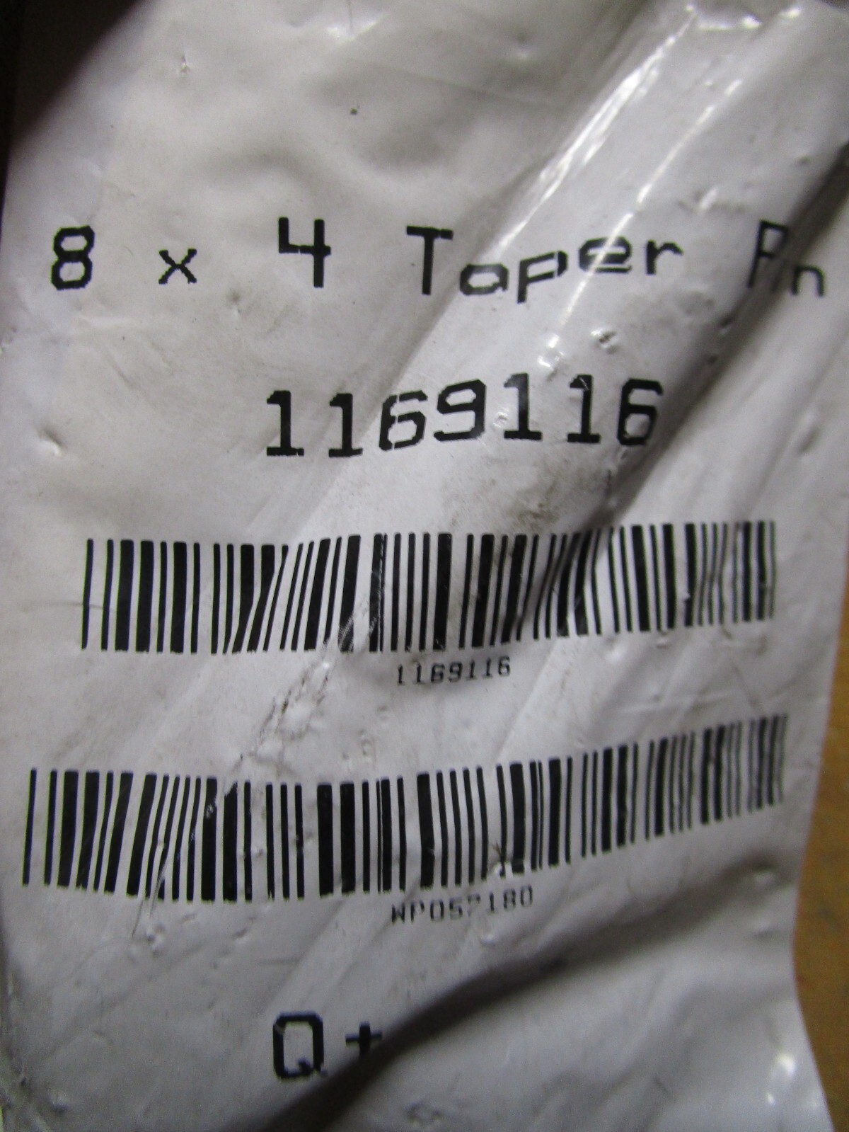 #8 0.409"-1/2"End Dia 4"L Plain C/S Std Tapered Pin QTY 2