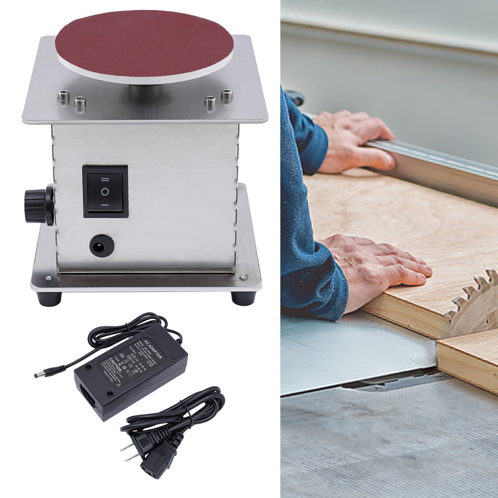 4inch Mini Electric Disc Sander Machine Edge Sharpener Bench Polisher Tools Kits