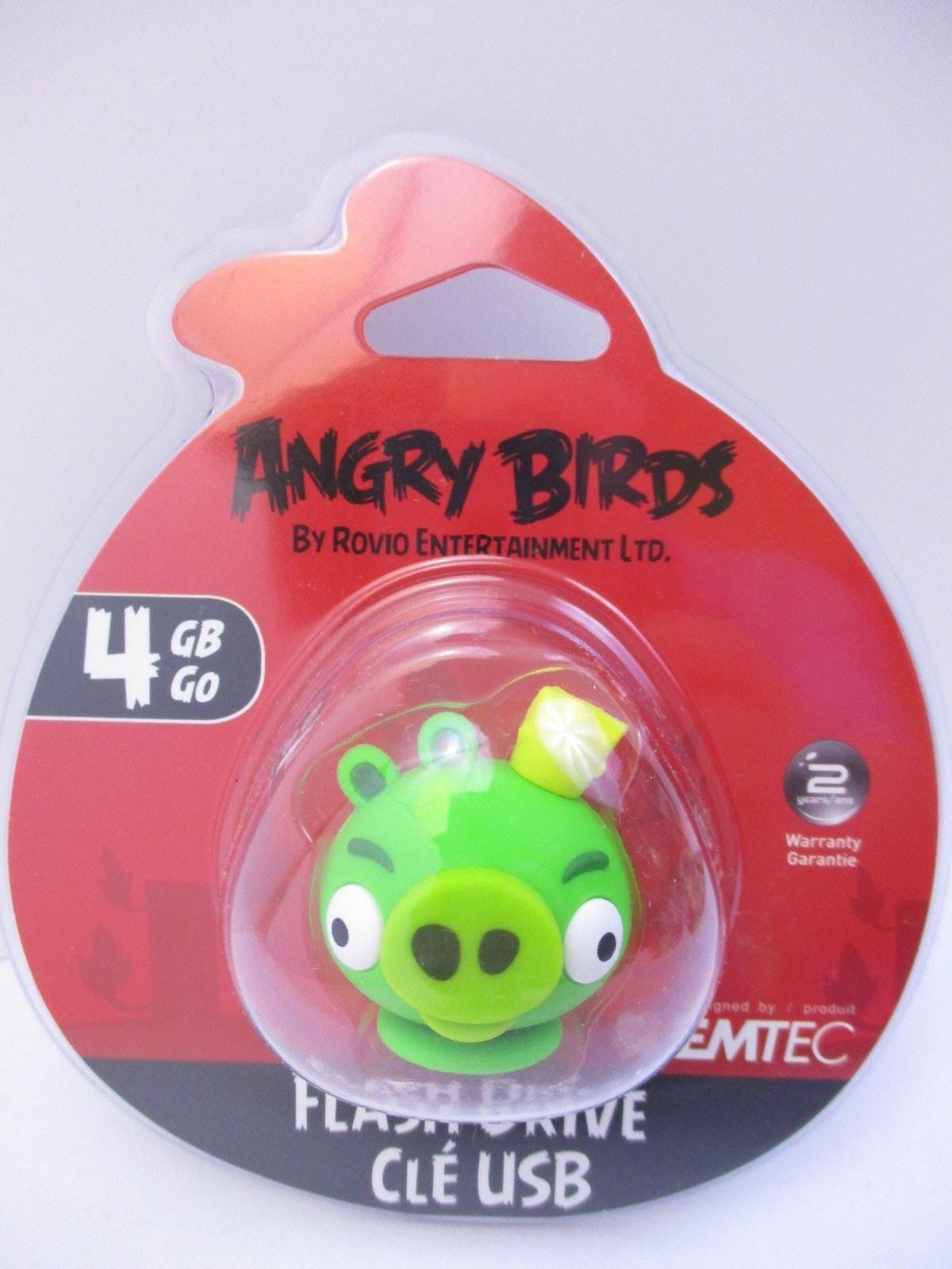 EMTEC - 4 GB USB 2.0 FLASH DRIVE - ANGRY BIRDS "KING PIG" - NEW UNOPENED