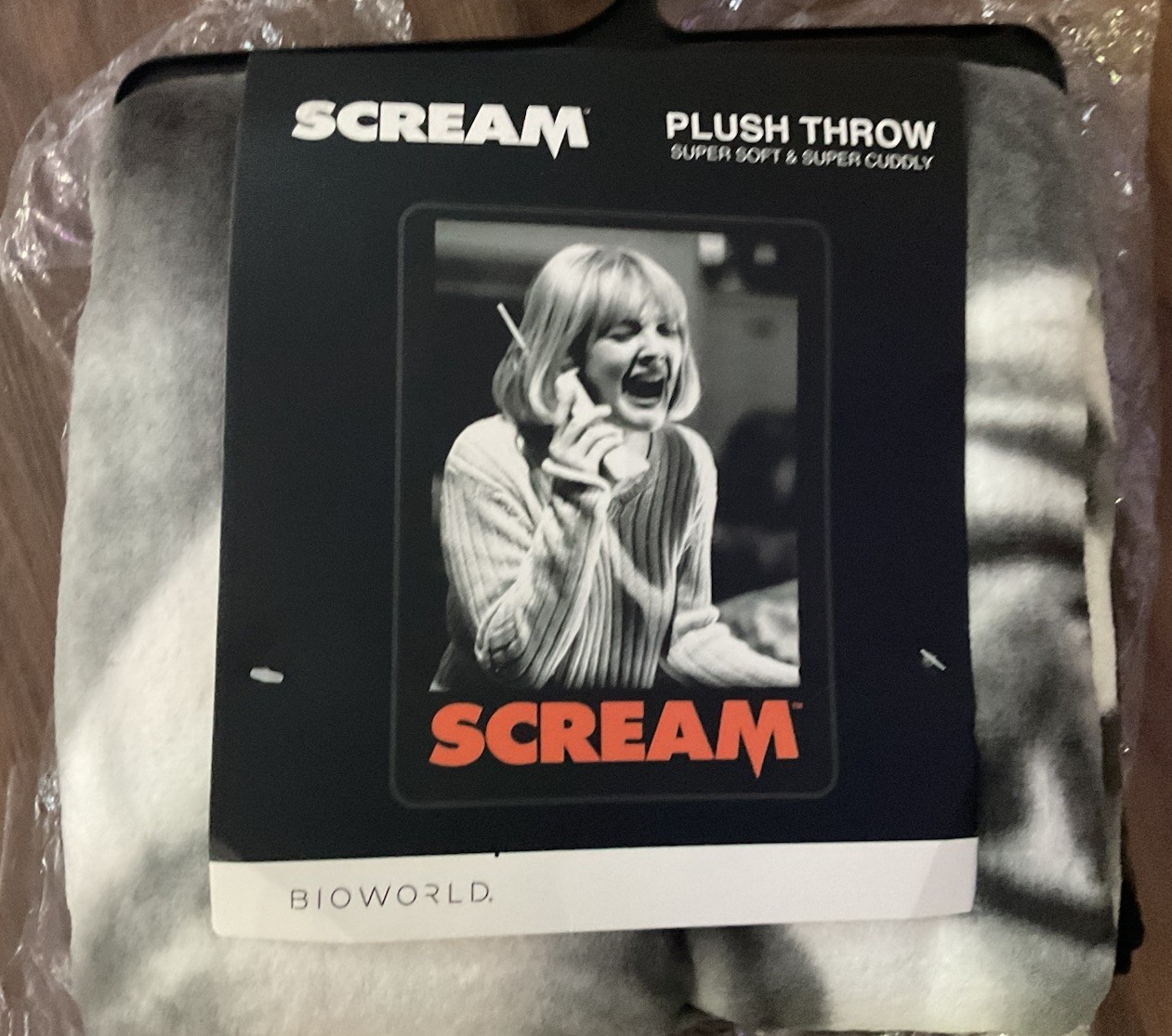 Scream Drew Barrymore Plush Throw Blanket Brand New 45x60