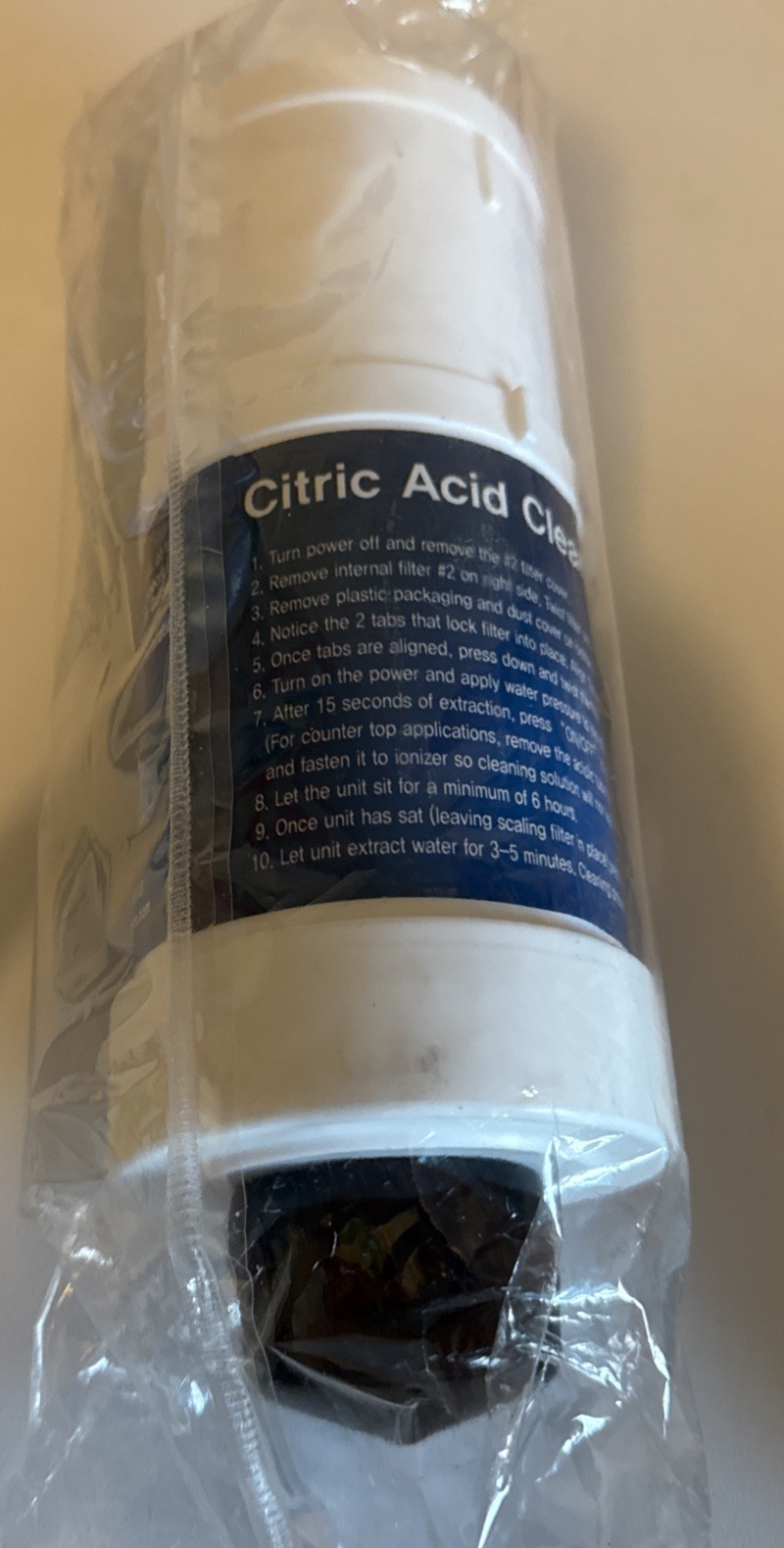 NEW OEM SEALED Life Ionizers Citric Acid Cleaning/Scaling Filter Free Shipping