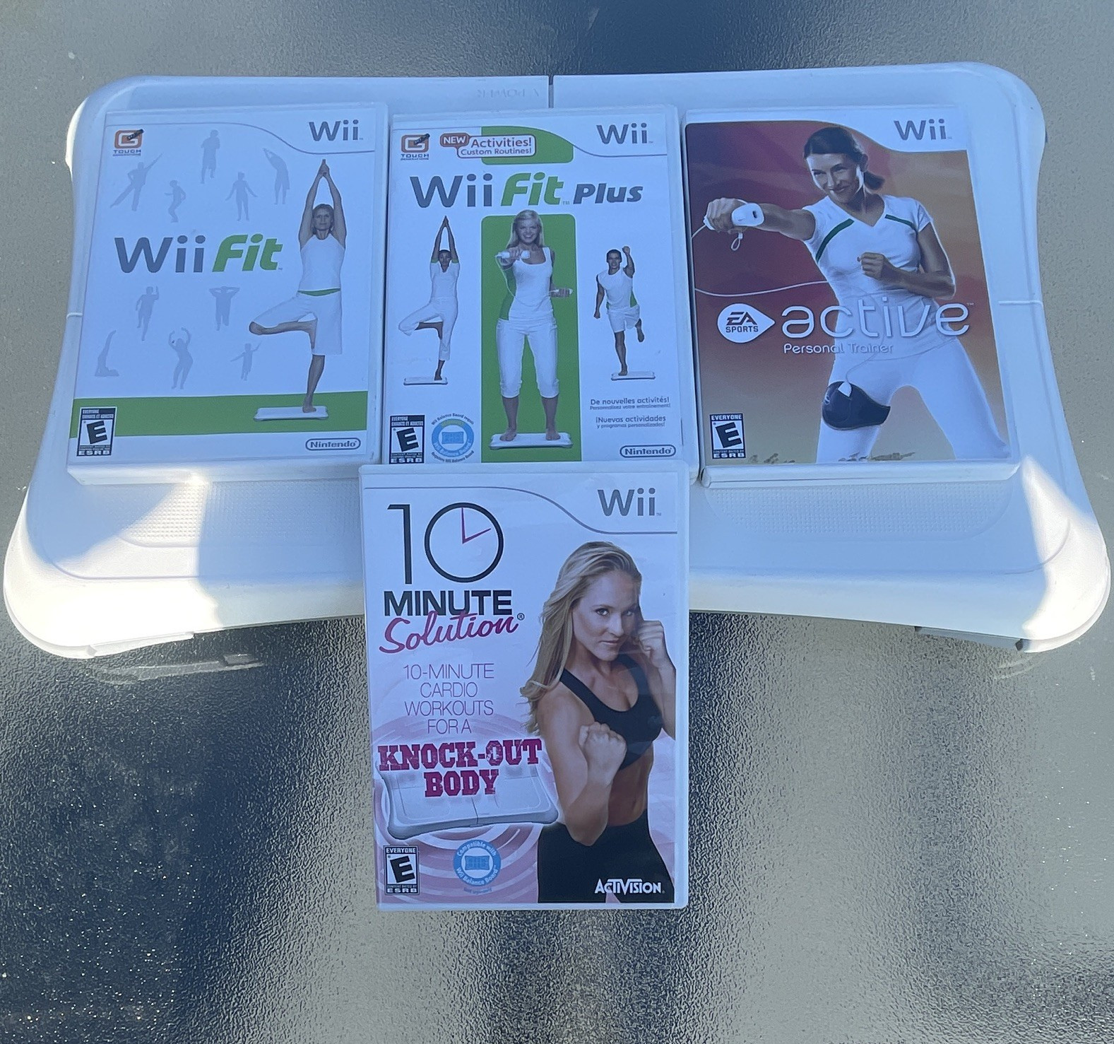 Nintendo RVL-021 Wii Balance Board Wireless Bundle w/ Wii Fit & Wii Fit Plus