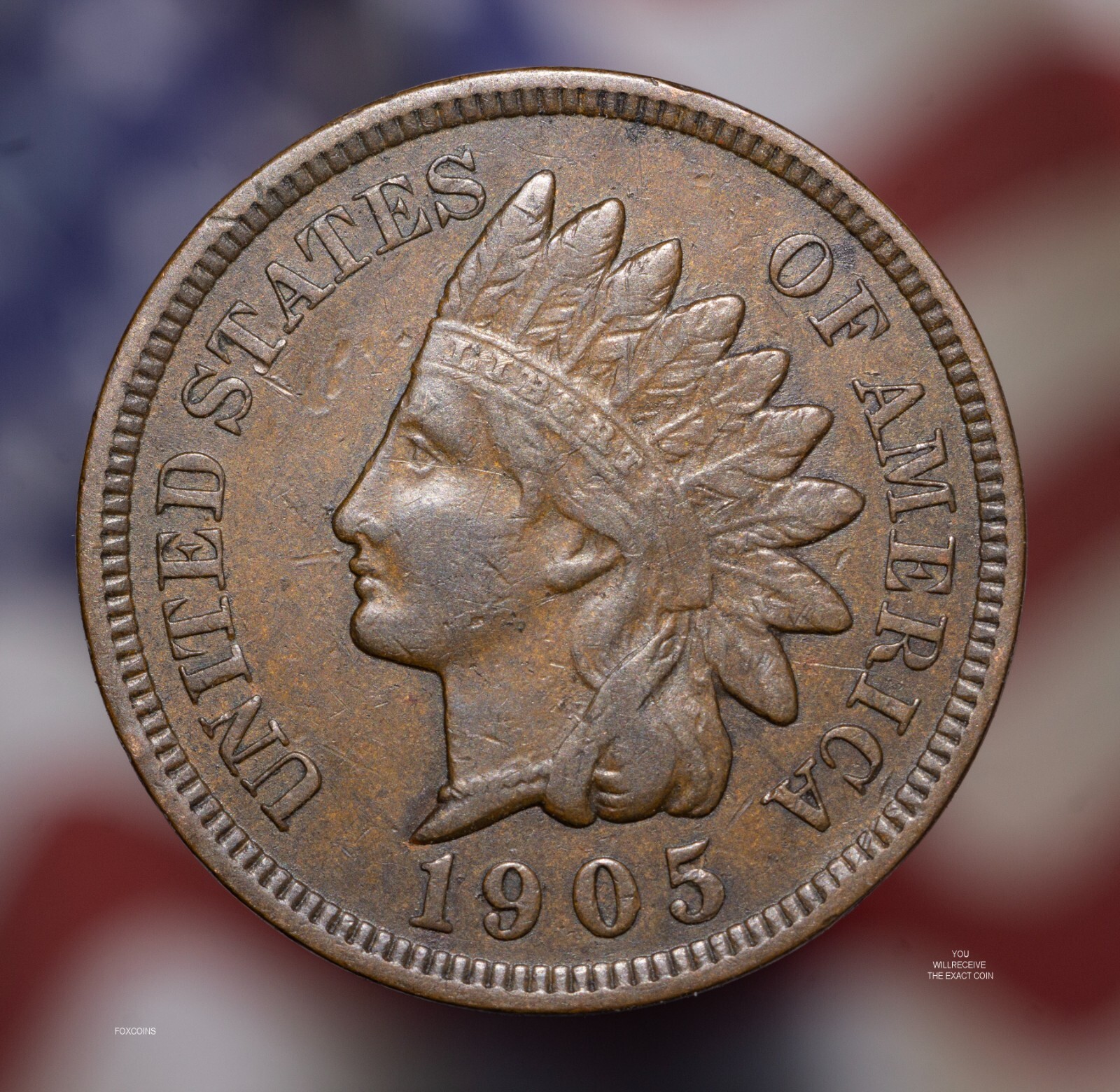 1905 Indian Head Cent. HIGH GRADE - "Full LIBERTY" -