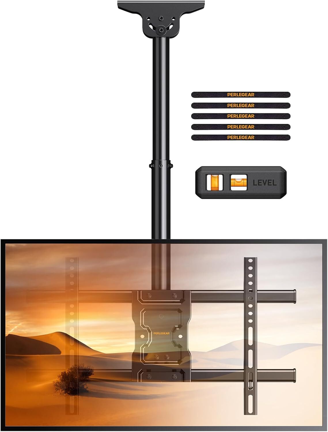 Ceiling TV Mount, Hanging TV Mount for 37-75 inch Flat or Curved TVs up to 99 lb
