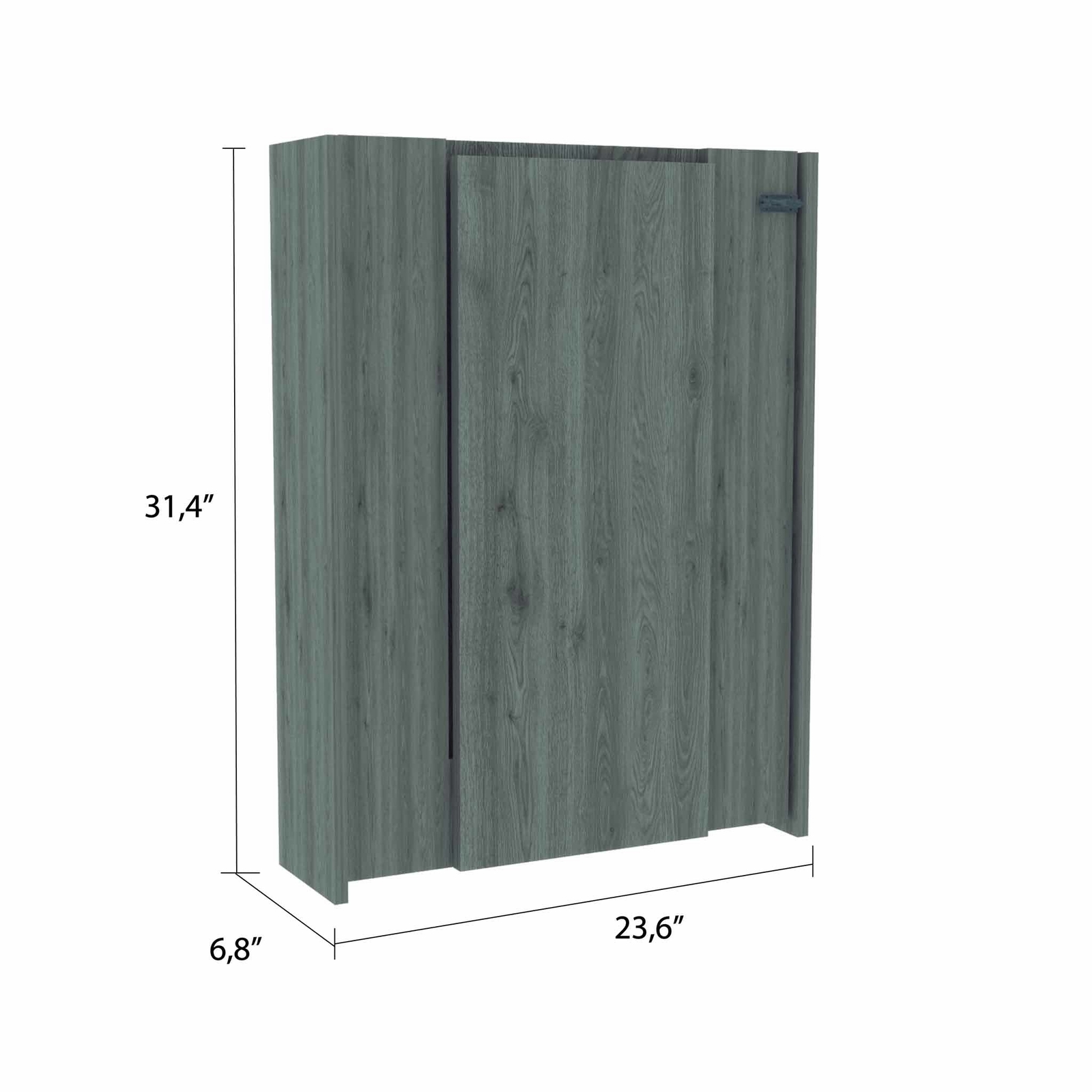 Vatta Wall Foldable Table, Seven Interior Shelves, Extending Table