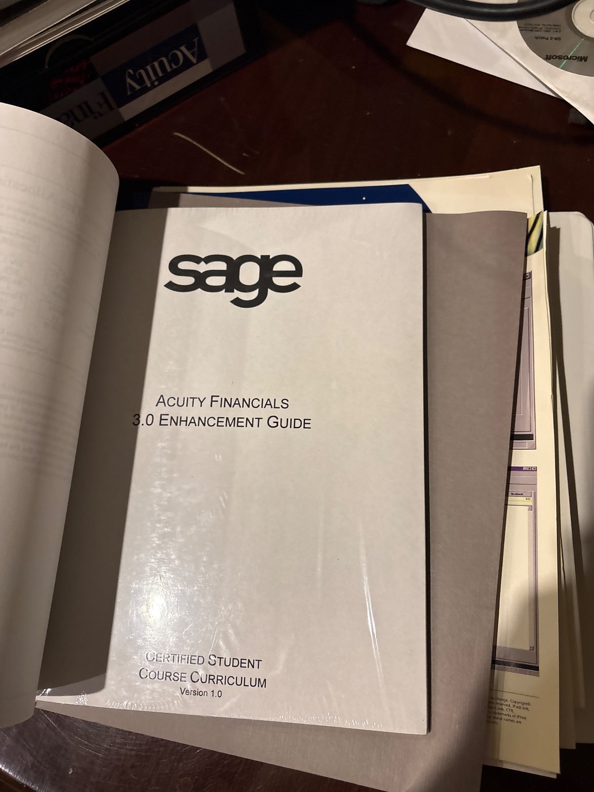 . Acuity Financials .Complete training manual.