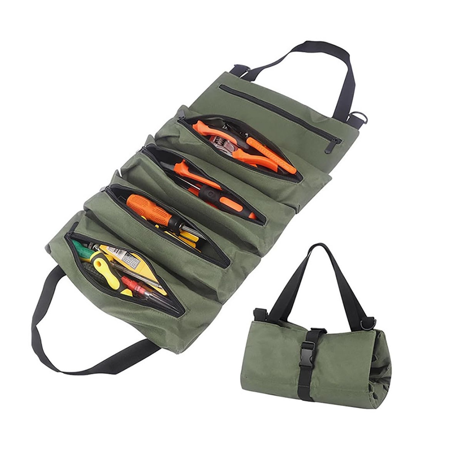 JerryXingjy Tool Bag Roll Up,Heavt Duty Tool Organizer Portable Tool Storage ...