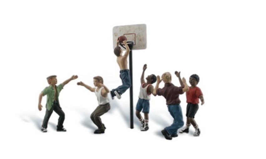 Woodland Scenics A2207 N Scale Shootin Hoops Basketball Players Figures