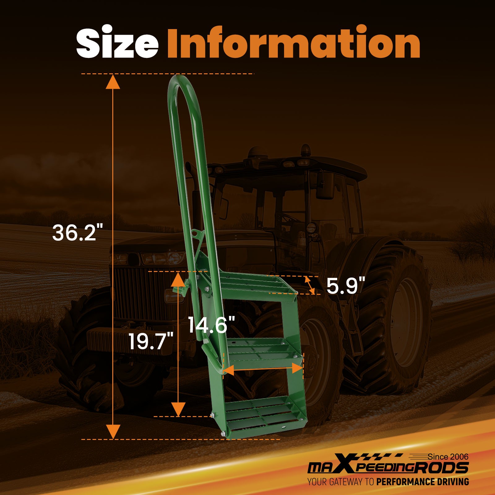 Heavy Duty Tractor Stair Step Kit for John Deere 2WD 3010/3020/4000/4010/4020