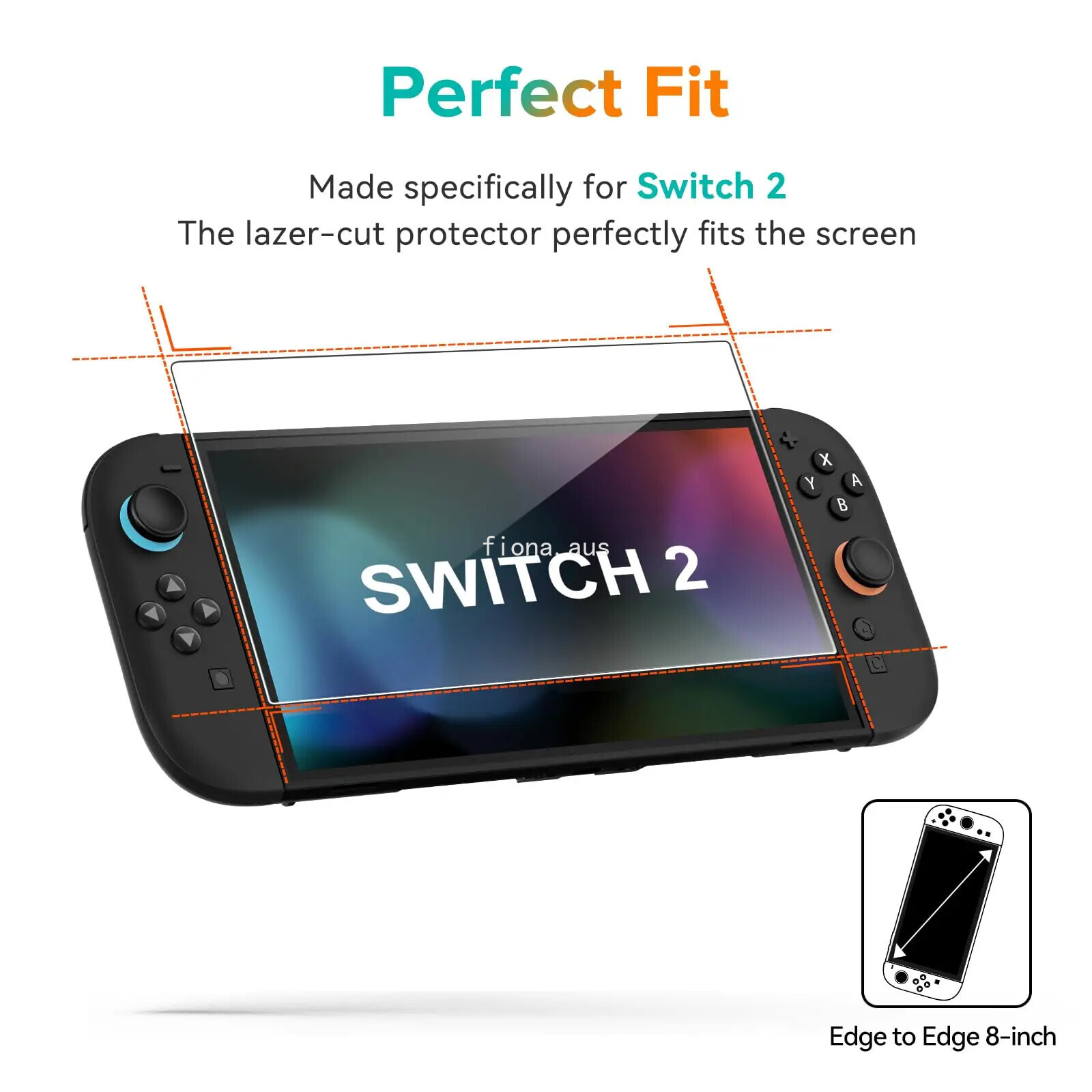 (2pack) For Nintendo Switch 2 OneTouch Tempered Glass Screen Protector (2025) US