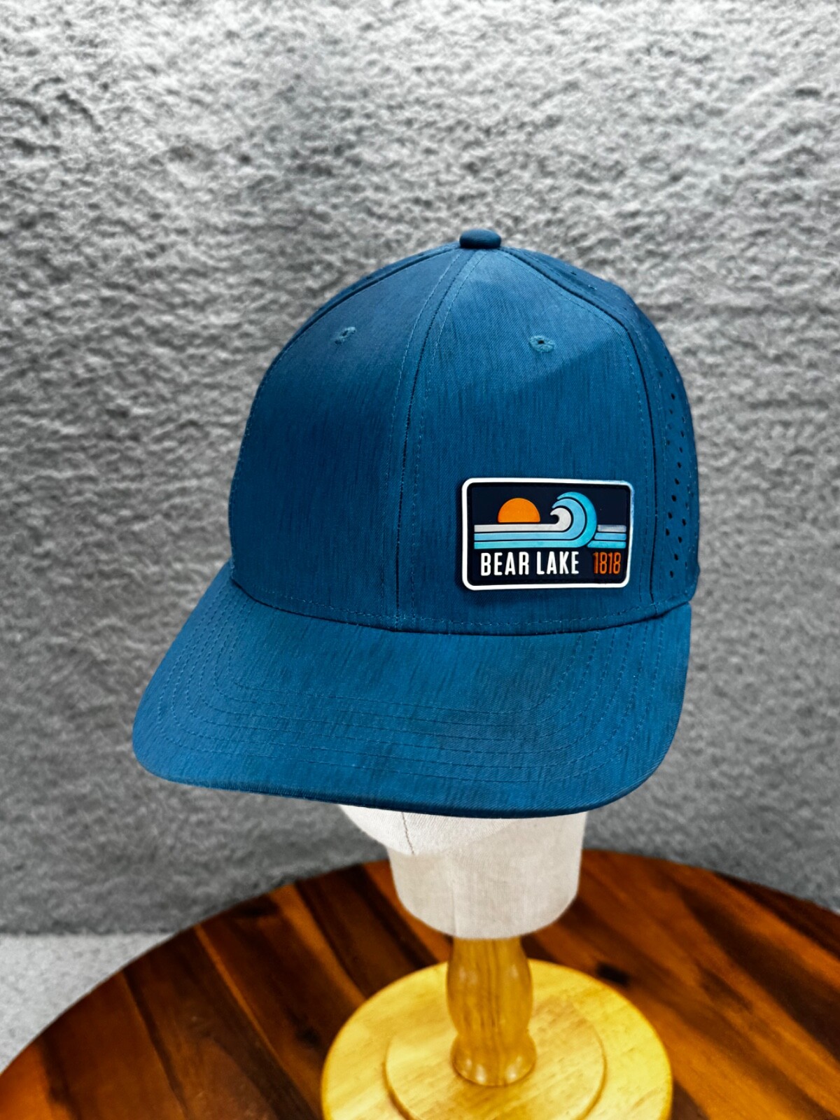 Legacy Bear Lake 1818 Snapback Baseball Hat Cap Adjustable Breathable Blue