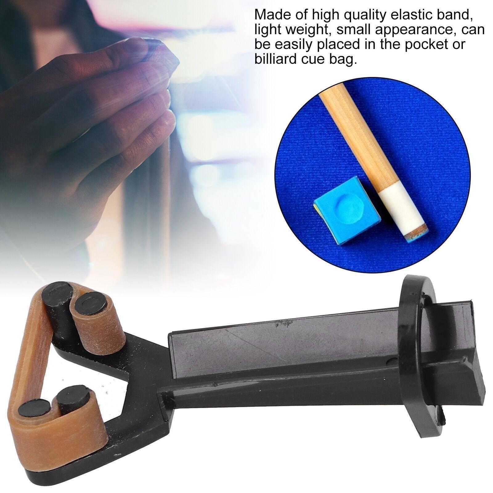 3 Set Snooker Billiard Pool  Tip Clamp Suppressor Elastic Rubber Fastener