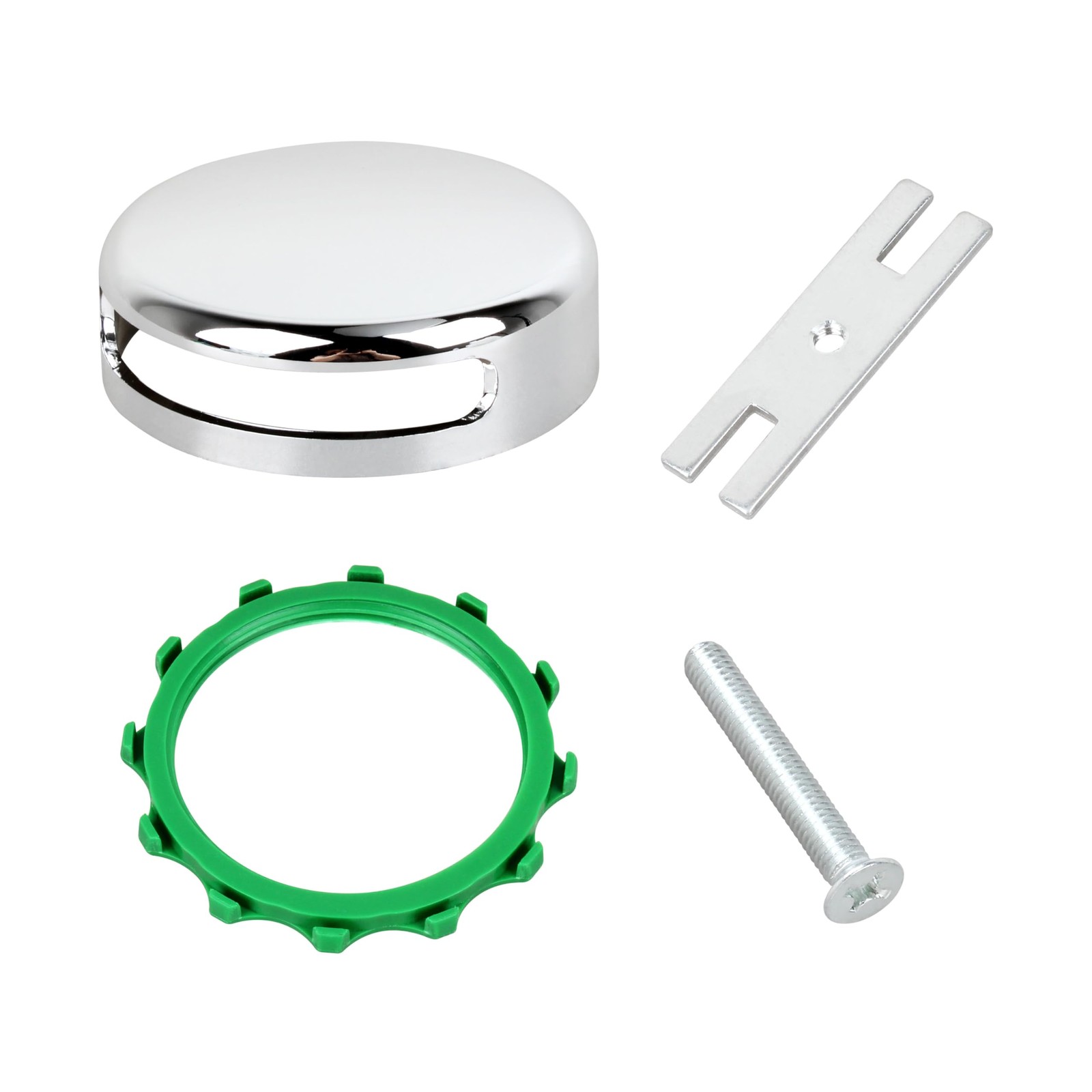 Chrome Plated Bathtub Overflow Drain Cover 1 Pc