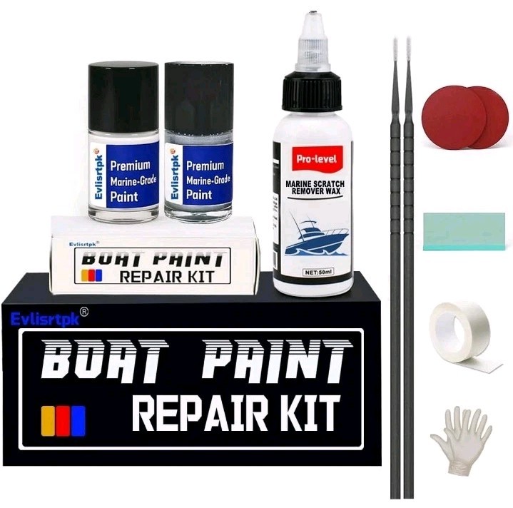 Marine Paint White Fiberglass Or aluminum  Boat Repair Kit, Quick-Dry Deck Paint