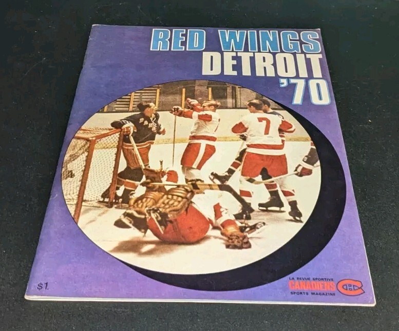 Detroit Red Wings 1970 Canadiens Sports Revue NHL Hockey Magazine READ