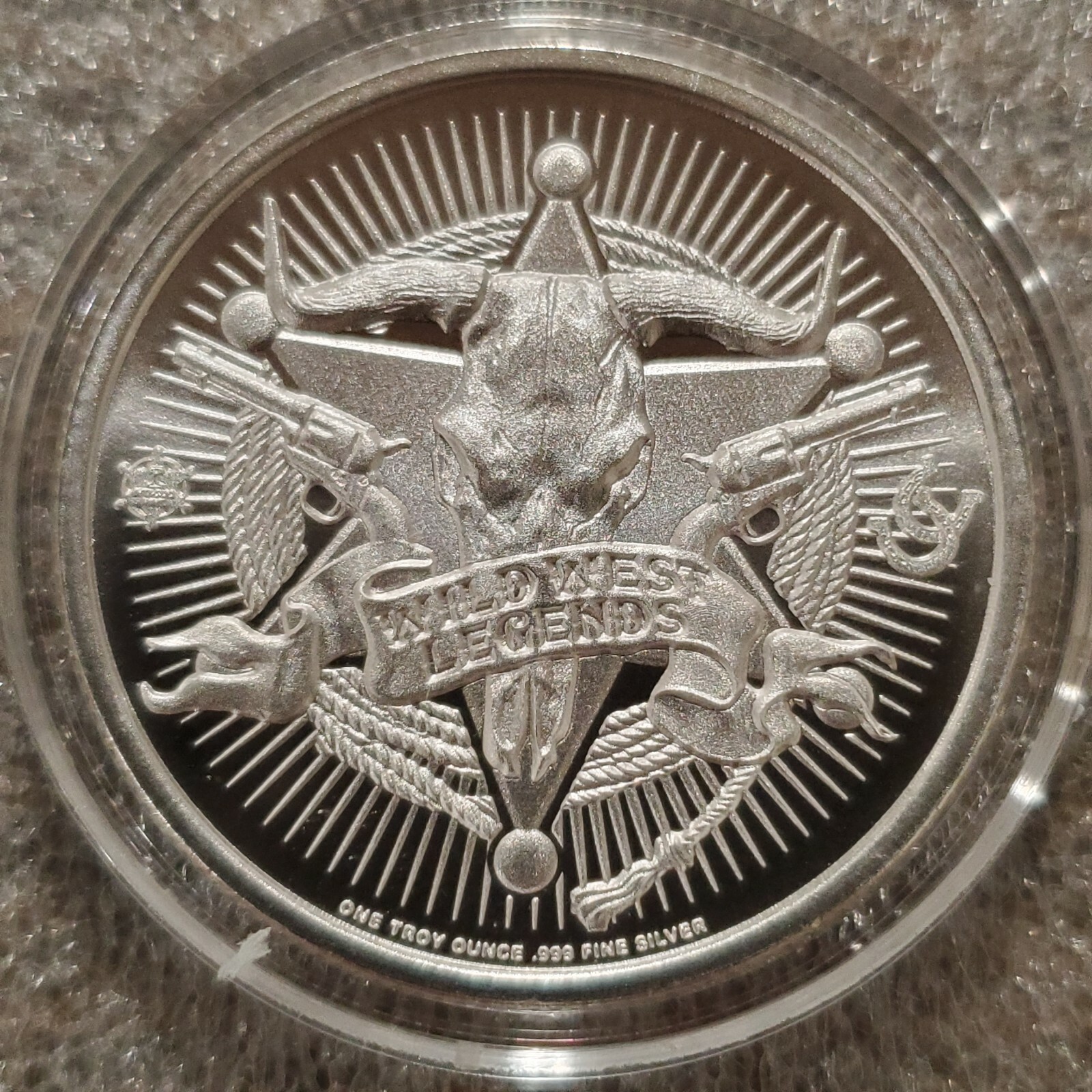 Johnny Ringo 1 oz .999 silver Wild West Legends Gun slinger colt 45 Tombstone