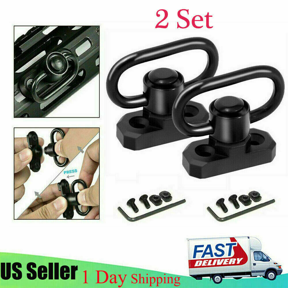 2 kit M-LOK MLOK Quick Release Sling Mount Push Button QD Sling Swivel Adaptor