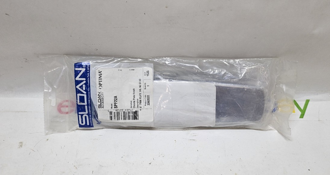 Sloan 3362022 SFP22A OPTIMA 8" Trim Base Faucet Plate 1 Hole  No Studs in Chrome