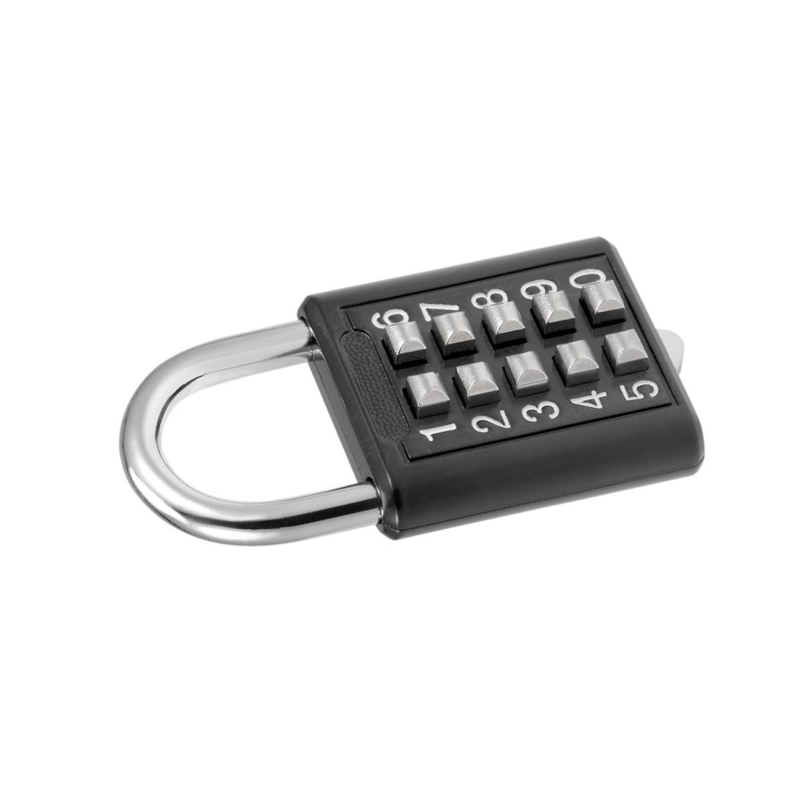 10-Digit Combination Padlock Push Button Locker Cabinet Lock Black 2Pcs