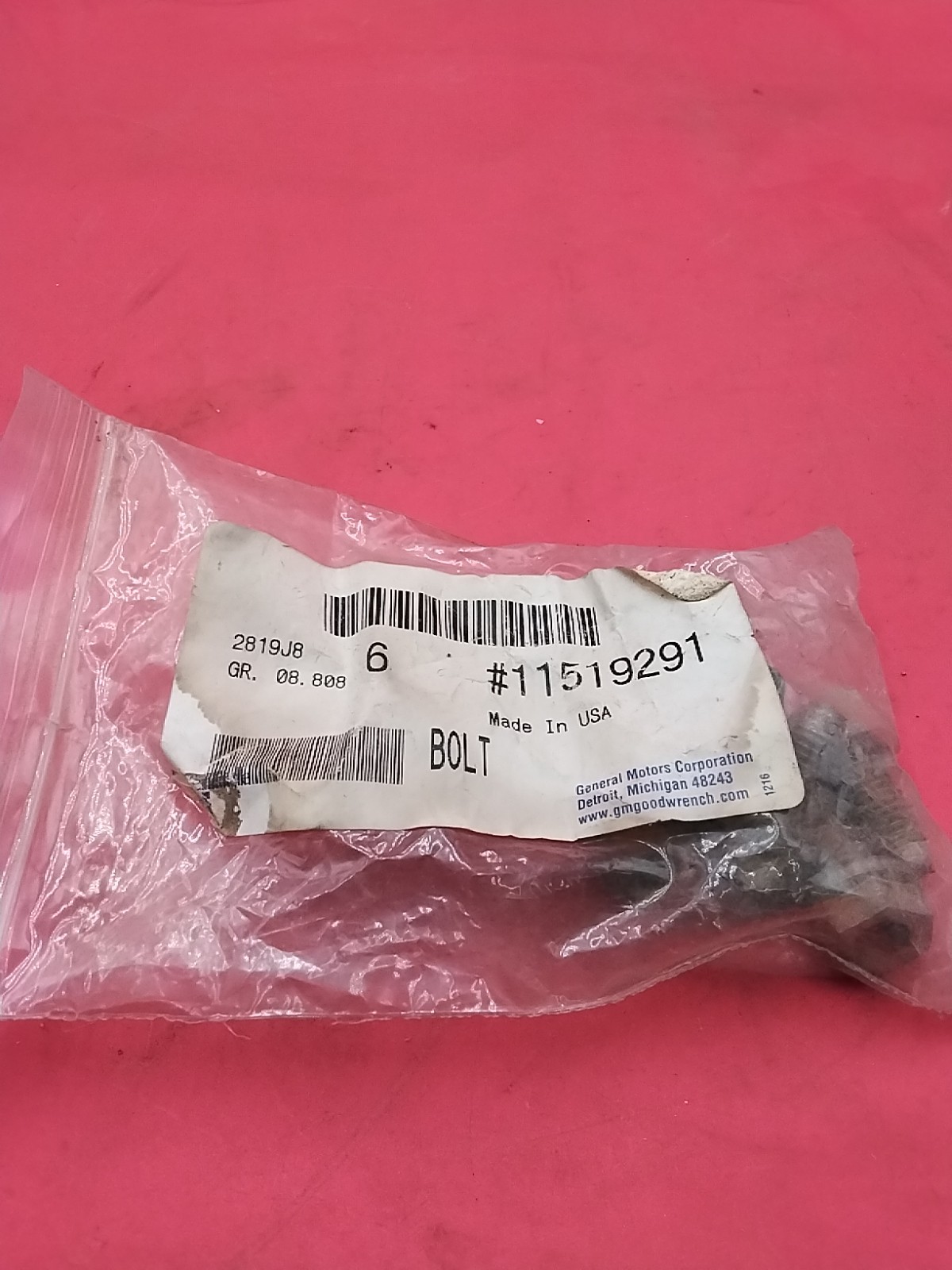 (6) GENUINE GM TORQUE CONVERTER BOLT /MULTI-PURPOSE BOLT M10x1.5x22 OEM 11519291