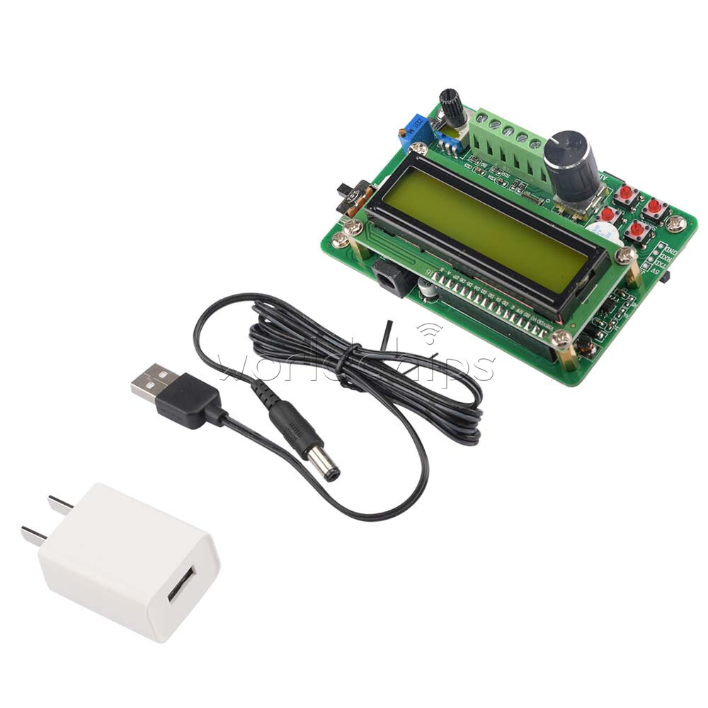 DDS 5MHz Function Signal Generator Sine Triangle Square Wave Module US Plug Set