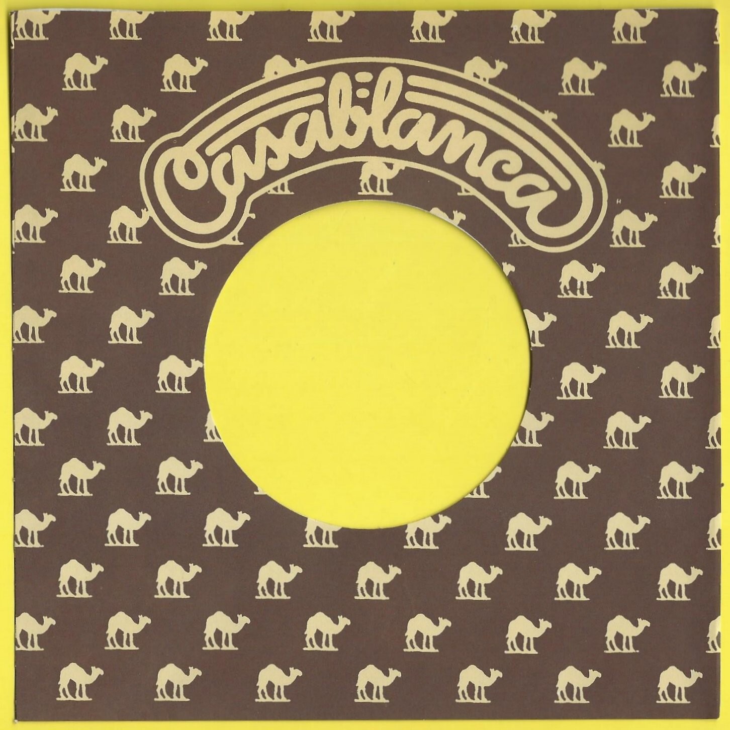 CASABLANCA (brown camel) - REPRODUCTION RECORD COMPANY SLEEVES - (pack of 10)