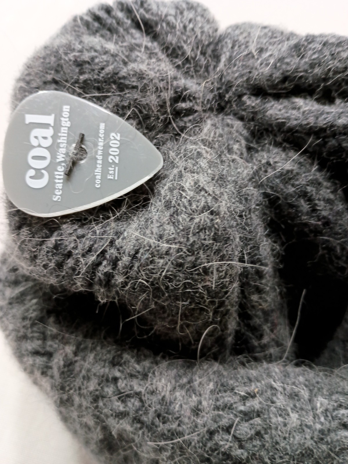 Coal The Warren Beanie, Grey Unisex Balaclava NWT Lambswool / Nylon