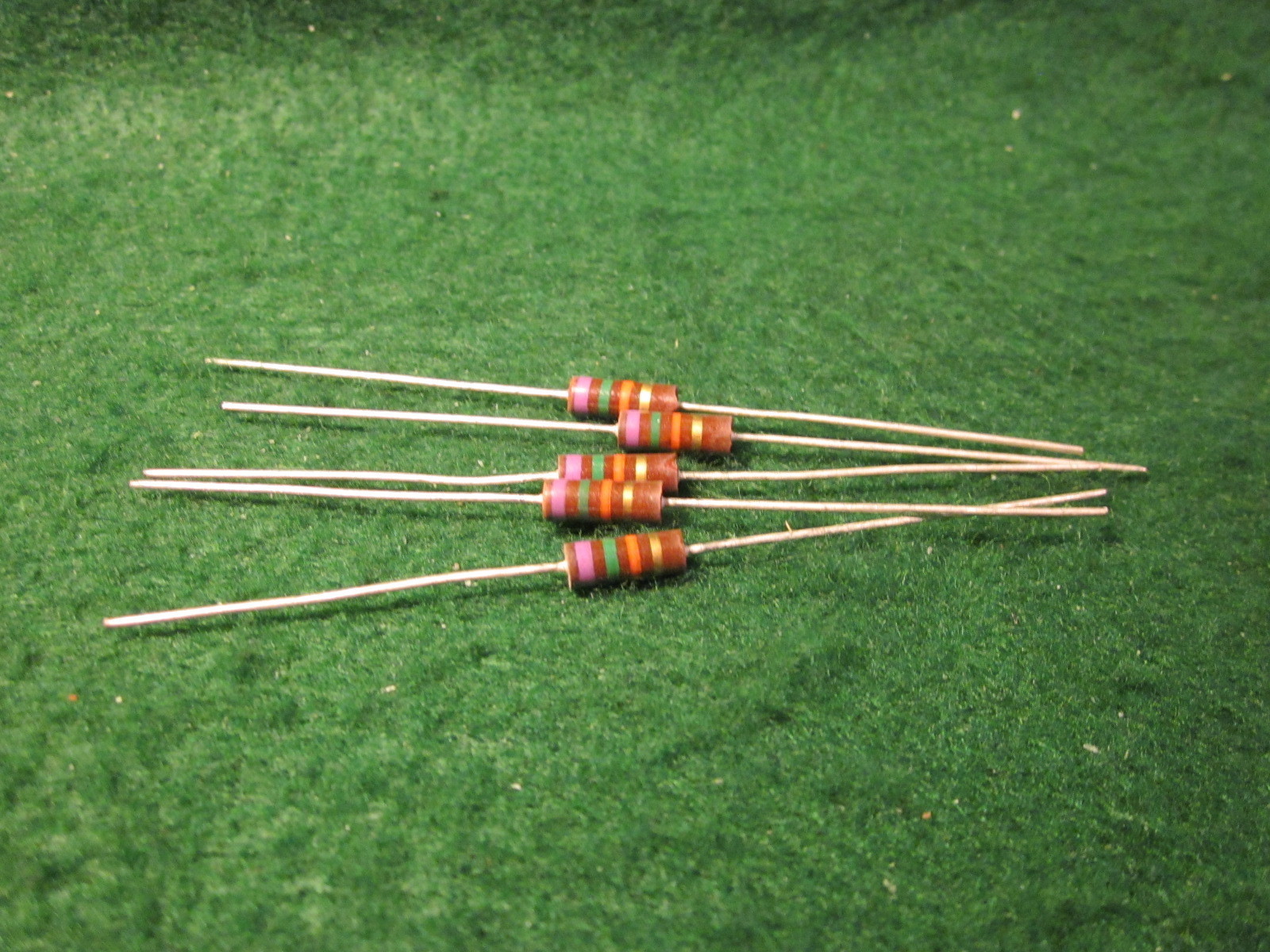 (1) 5 Pack Carbon Comp 75K OHM 1/2 Watt 5% Resistors NOS