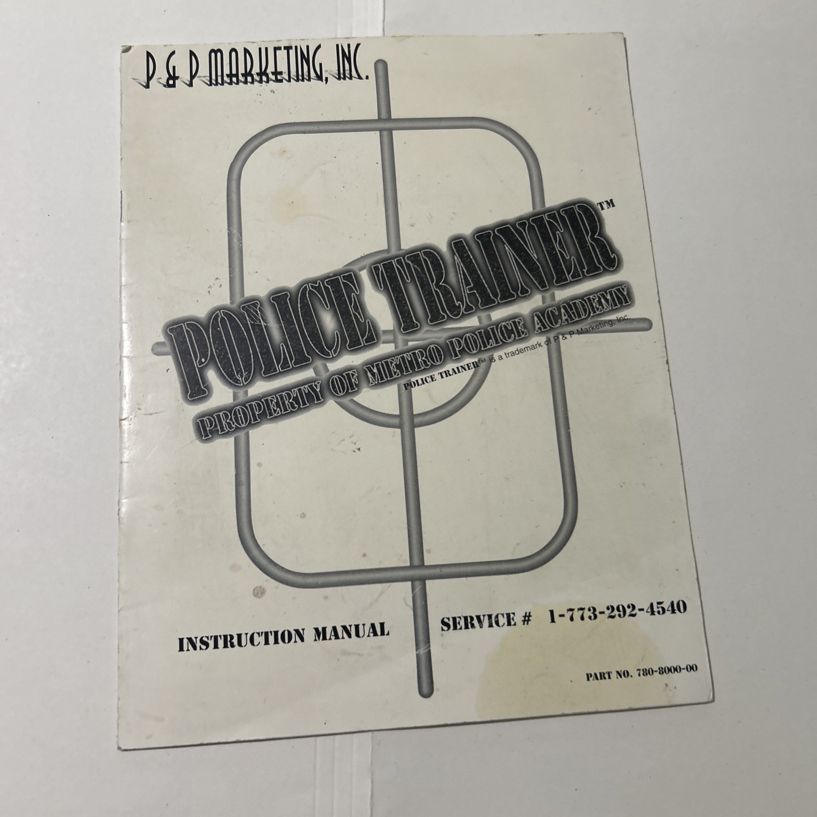 original Factory  arcade video game Manual Police Trainer