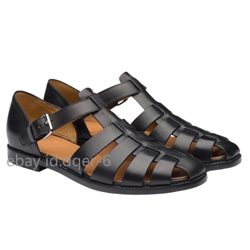 Mens Summer Closed Toe Buckle Hollow Out Breathable Fisherman Sandals Shoes HOT
