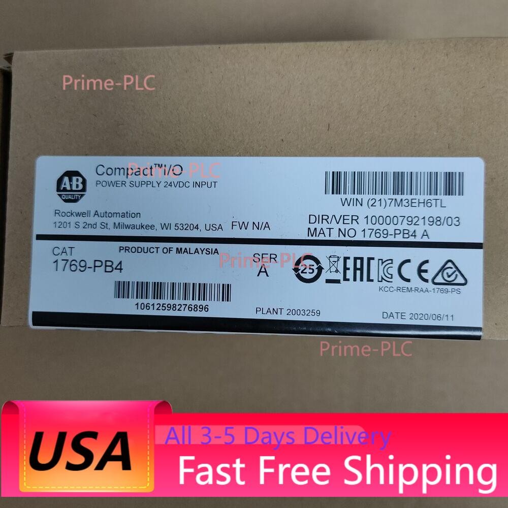 New Factory AB 1769-PB4 SER A CompactLogix Power Supply 1769PB4 US Free Tax