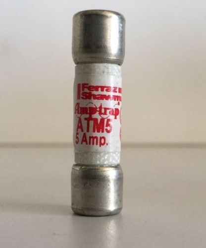 (1) QTY MERSEN ATM5 5 amp Solar Fuse Photovoltaic 5 Amp 600VDC (10x38)mm