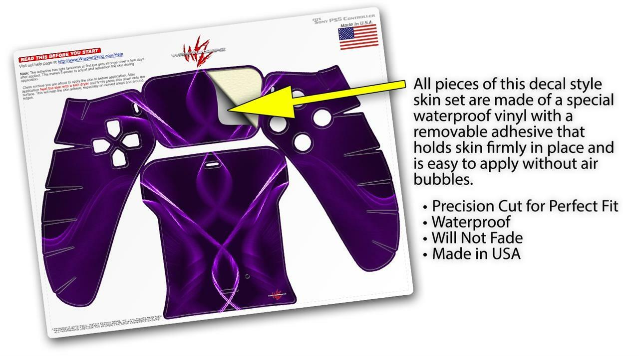 Skin Sony PS5 Controller Abstract 01 Purple