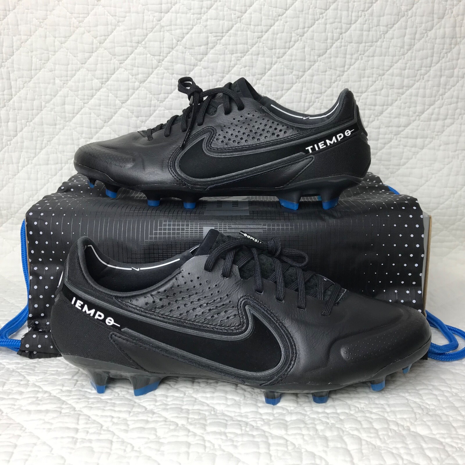 Nike Tiempo Legend 9 Elite FG Soccer Cleats Men’s SZ 7.5 Black CZ8482-001