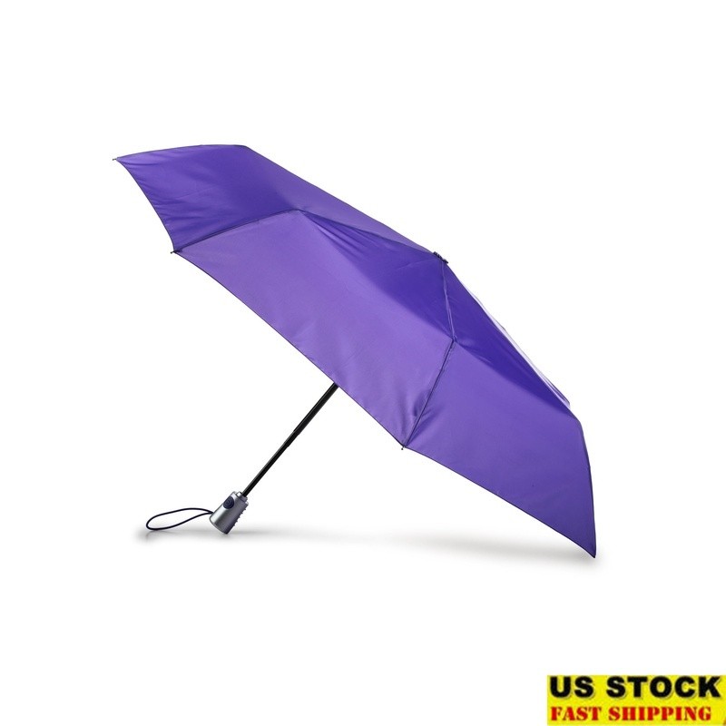 Eco-Friendly Auto Open Close Umbrella Recycled Canopy UPF 50  Compact Durable US