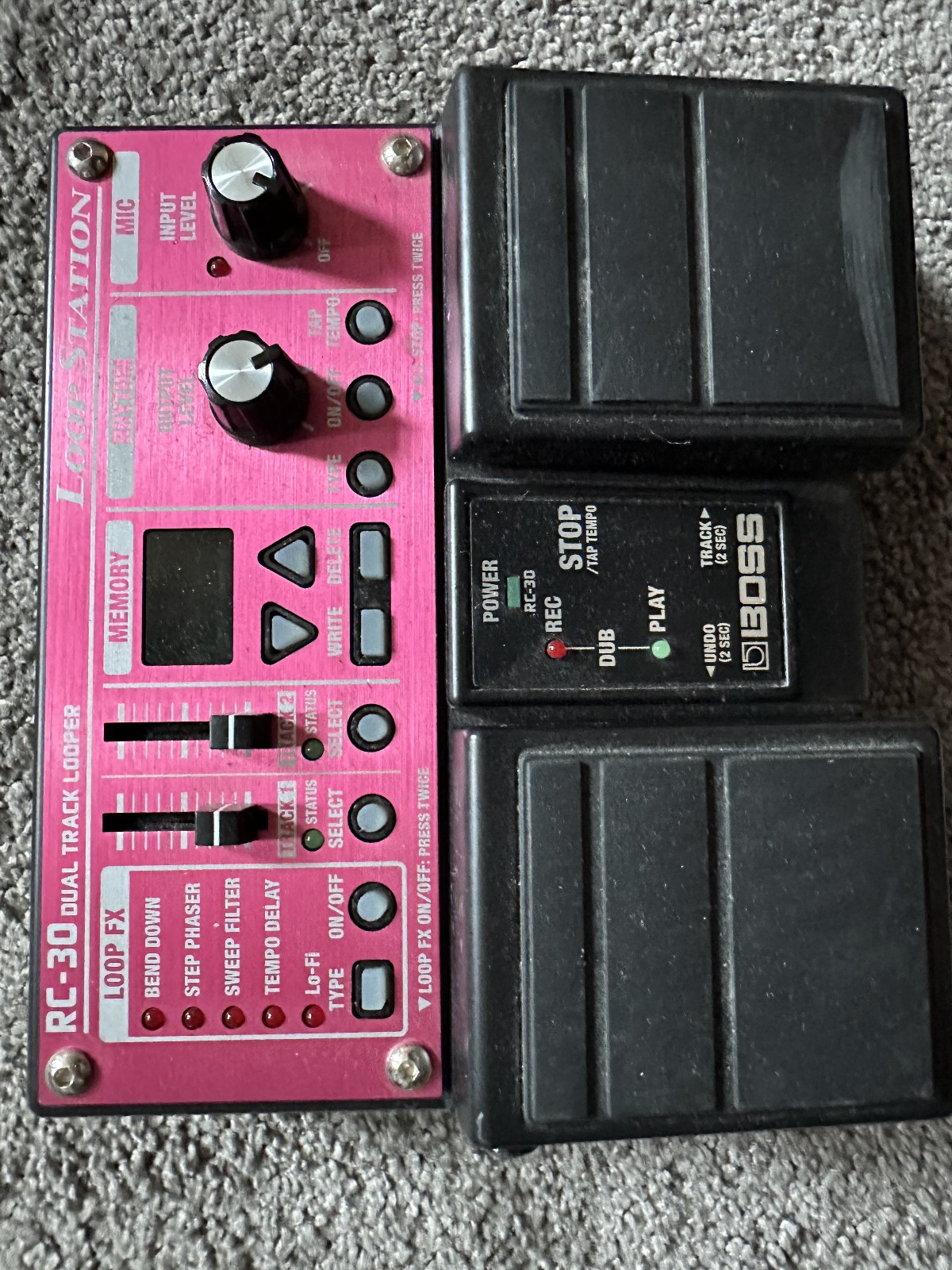BOSS RC-30 Loop Station Dual Track Looper Pedal + Manual , In Original Box NICE