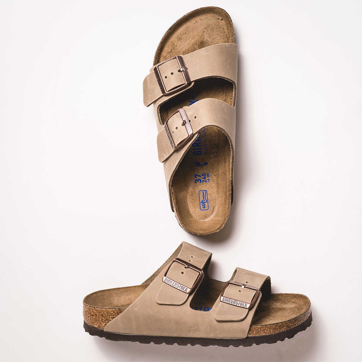 Birkenstock Arizona Oiled Leather Tobacco Brown Sandals Unisex Shoes New w/ Box