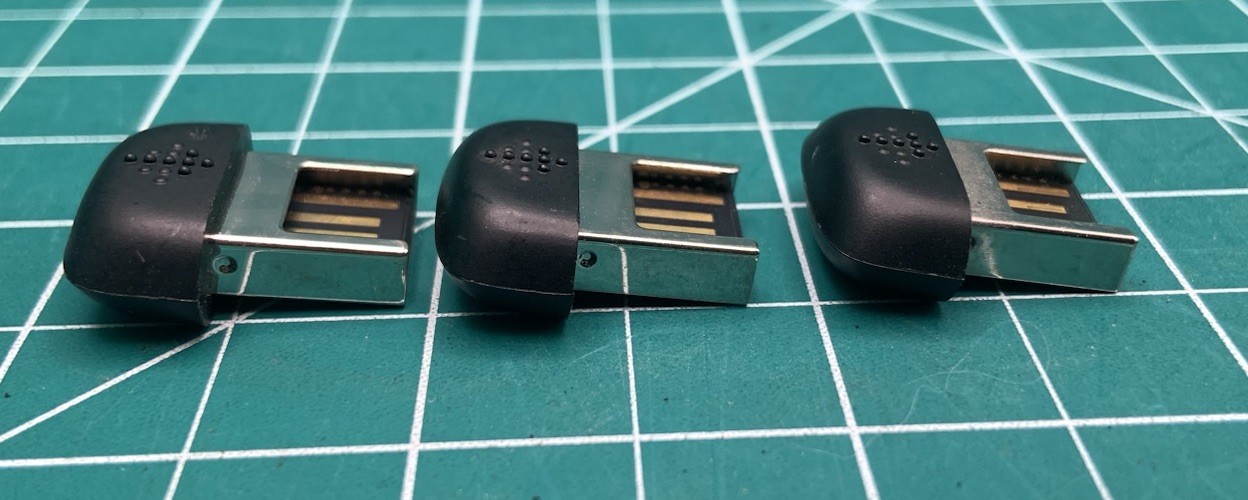 3 X OEM Fitbit Wireless Sync Dongle USB Charge, HR, Flex, One, Zip, Force, Surge