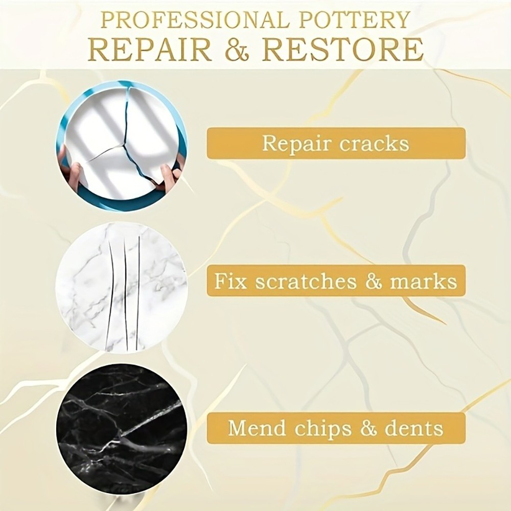 Comprehensive Practical Versatile Non-Toxic Reliable Kintsugi Ceramic Repair Kit