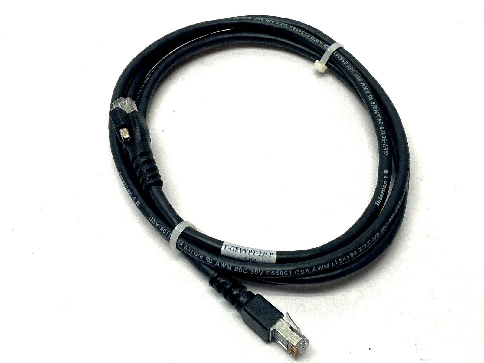 Intercon F-GEVVPT-2.0-P High Flex CAT5e Ethernet Cable 2m Length