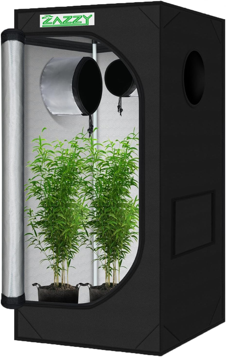 2X2 Grow Tent 24"X24"X48"600D Mylar Hydroponic Indoor Plant Grow Tents with Obse
