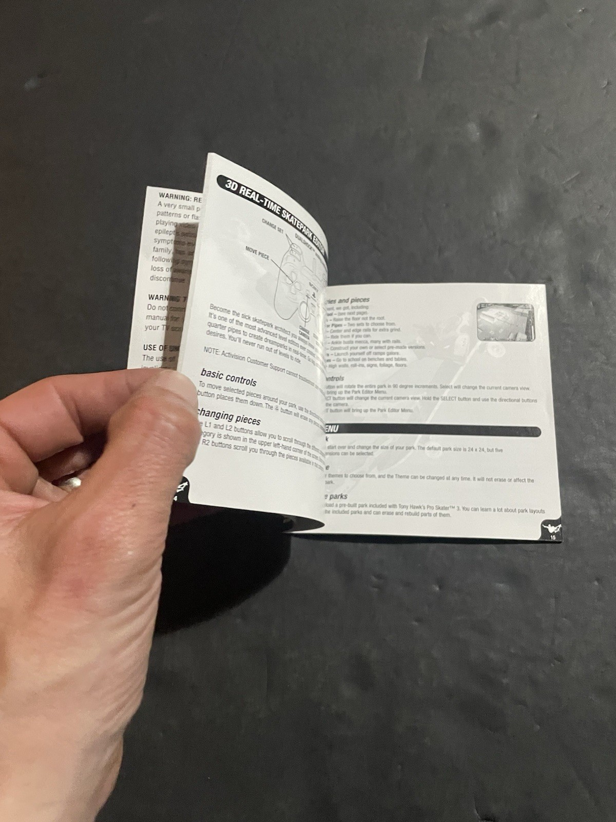 tony hawk 3 ps1 manual