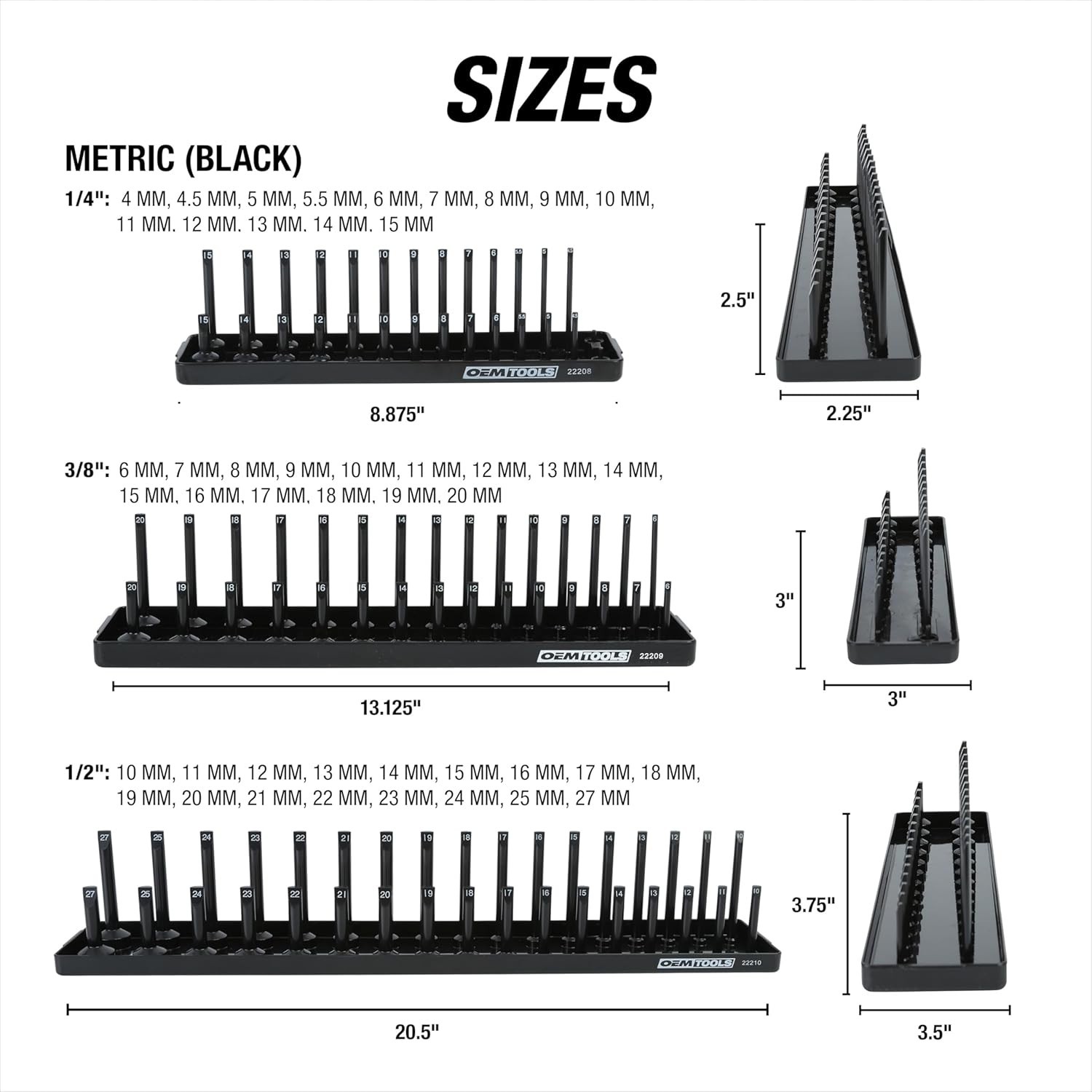 Space-Saving Socket Holder Set, Toolbox Essential